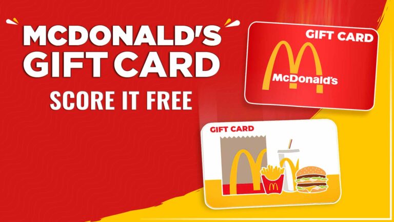 Get McDonalds Gift Card Now